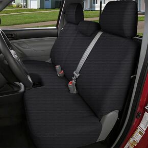 Front Bench Seat Cover for Toyota Tacoma 1995-2004 Durable Composite Fabric Enhanced Comfort with Thick Foam Padding Exact Fit for Molded Headrests and Small 2-3 Inch Shifter Cutout - Gray in Saudi Arabia