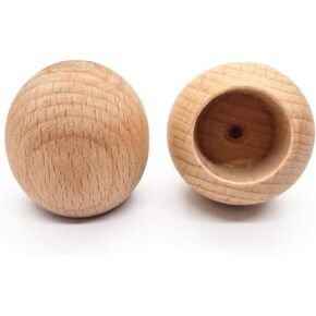 Wood Dowel Rod End Caps - 1-3/8 inch Diameter with 3/4 inch Hole Unfinished Wooden Dowel Rod Finials fits 3/4" Dowel Rods. (8) in Saudi Arabia