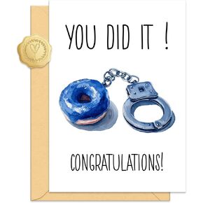 Police Academy Graduation Gifts Card for Men, Law Enforcement Greeting Cards, with Envelope Sticker in Saudi Arabia