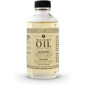 Chelsea Classical Studio Walnut Oil Paint Medium - Cold Pressed Extra Pale NaturAlly Clarified De-Yellowed By Natural Processed Walnut Oil - [4 oz. Bottle] in Saudi Arabia