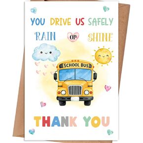 School Bus Driver Thank You Card, Appreciation Card Gift for School Bus Driver in Saudi Arabia
