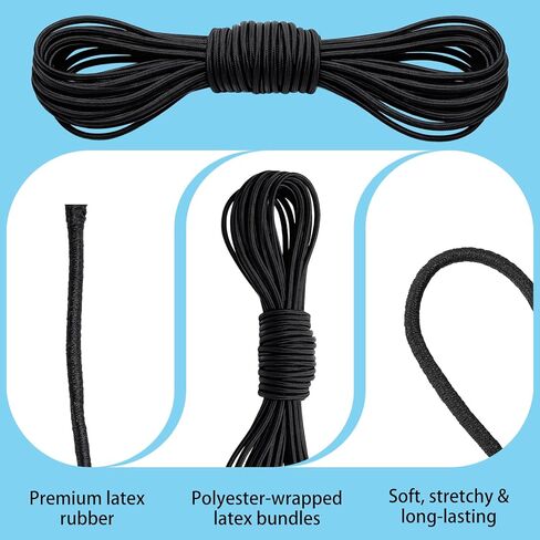 41 PCS Cord Locks Set - 20 PCS Sing-Hole Spring Toggle Stopper, 20 PCS Double-Hole Spring Cords Lock with 33ft Elastic Heavy Stretch Round Bungee Cord for Drawstring Shoelaces Pants Backpack Luggage in Saudi Arabia