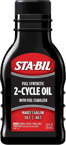 STA-BIL Full Synthetic 2-Cycle Oil - With Fuel Stabilizer - 5 Gallon Mix - 50:1 And 40:1 Mix Ratios - Low Smoke Formula, 13 fl. oz. 6 Pack in Saudi Arabia