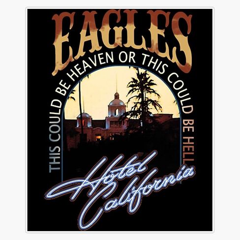 ملصق ممتص الصدمات مغناطيسي كلاسيكي كلاسيكي من MAGNET Hotels Californias Band Music Legend مقاس 5 بوصات in Kuwait