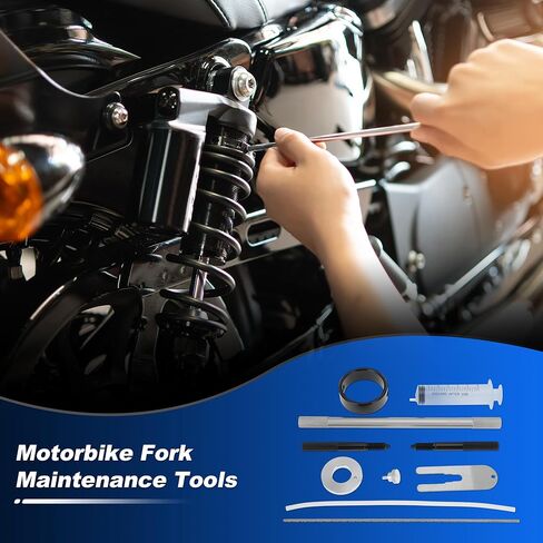 Motorcycle Fork Service Tool Kit, Motorcycle Fork Spring Compressor, Fork Oil Level Tool, Damper Rod Bleed- Tool, Motorbike Fork Maintenance Tool Set Motorbike Fork Repair Tools in Kuwait
