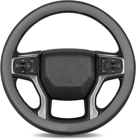 Steering Wheel Cover for Chevy Silverado Express Equinox Tahoe Suburban Malibu Traverse Colorado, Standard Size 14.5-15", Gray in Saudi Arabia