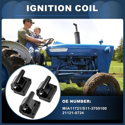 Ignition Coils Pack for John Deere XUV Gator for Utility Vehicle XUV825i XUV825I S4 for Yanmar Engine 3TNV70 Replaces MIA11721 S11-3705100 21121-0724 in Kuwait
