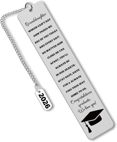 2026 Graduation Gifts for Granddaughter Bookmark for Reading Granddaughter Gifts from Grandma Book Markers for Books Congratulations Gift for Graduates 2026 Reading Gift for Book Lovers in Kuwait