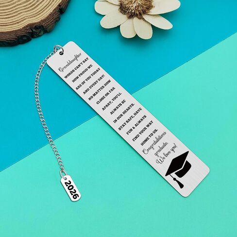 2026 Graduation Gifts for Granddaughter Bookmark for Reading Granddaughter Gifts from Grandma Book Markers for Books Congratulations Gift for Graduates 2026 Reading Gift for Book Lovers in Kuwait