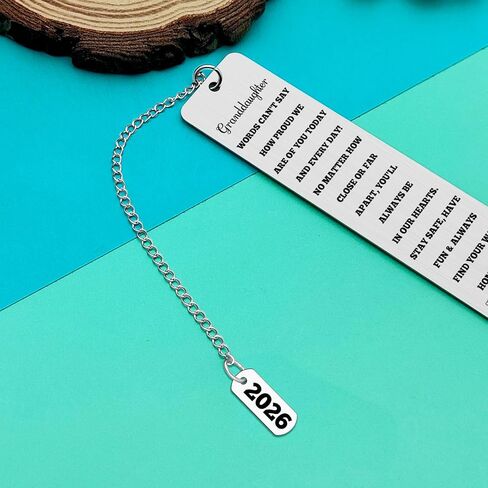2026 Graduation Gifts for Granddaughter Bookmark for Reading Granddaughter Gifts from Grandma Book Markers for Books Congratulations Gift for Graduates 2026 Reading Gift for Book Lovers in Kuwait