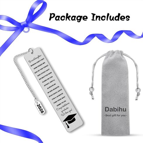 2026 Graduation Gifts for Granddaughter Bookmark for Reading Granddaughter Gifts from Grandma Book Markers for Books Congratulations Gift for Graduates 2026 Reading Gift for Book Lovers in Kuwait