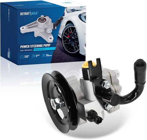 Detroit Axle - Power Steering Pump for Dodge Attitude Hyundai Accent Kia Rio Rio5, Power Steering Pump with Pulley Replacement in Kuwait