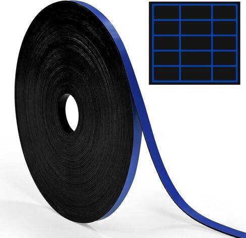 Thaibear Black Magnetic Tape Roll Thin Strips, 1Roll 0.24 Inch x 50 Feet, Flexible Magnet Decorative Tape for Whiteboard Graphic, Magnetic Board Dividers for Classroom, Office, Art - Easy to Cut in Saudi Arabia