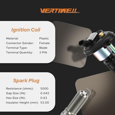 Set of 5 Ignition Coil Pack and Iridium Spark Plugs Compatible with Chevy Colorado GMC Canyon Hummer H3 Isuzu i280 i290 i350 i370 2004 2005 2006 2007 2008 2.9L 3.5L 3.7L l4 l5 Replaces UF303 41-103 in Saudi Arabia