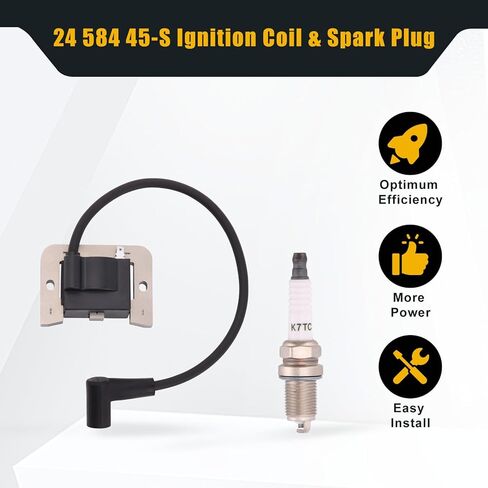 24-584-01-S Ignition Coil Replaces 24 584 45-S & MIA11292 Compatible with Kohler CV20 CV22 CV22S CV23 CV25 CV18 CV19 CH18 CH20 CH22 CH23 CH25 Engine in Saudi Arabia