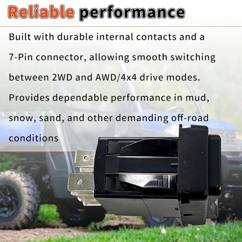 4012747 AWD Dash Switch Compatible with Polaris Ranger 500 570 800 900 1000 XP 570 XP 800 XP 900 XP 1000 Crew & Brutus | 7-Pin 4x4 All Wheel Drive Rocker Switch in Saudi Arabia