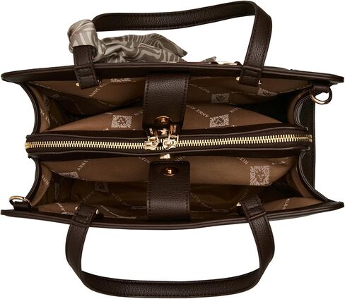Anne Klein Women's Triple Compartment Tote with Scarf in Saudi Arabia