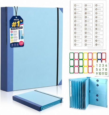 Document Organizer Important Portfolio Binder Record Holder in Case I Die Folder for Passport Travel Family Planner Coupon with Labels Folio Estate Planning Bill Pockets Notebook Wedding File in Saudi Arabia