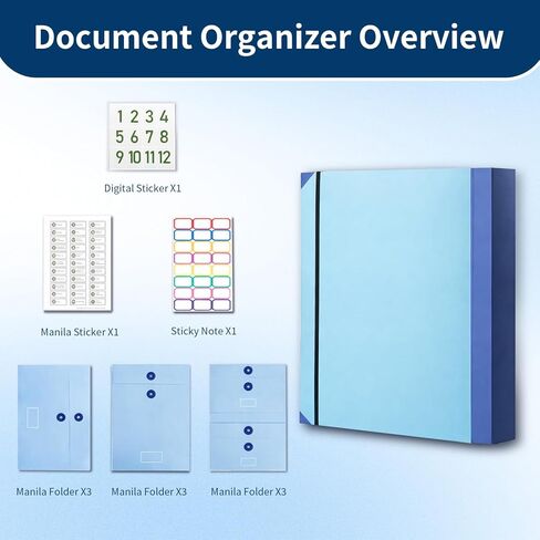 Document Organizer Important Portfolio Binder Record Holder in Case I Die Folder for Passport Travel Family Planner Coupon with Labels Folio Estate Planning Bill Pockets Notebook Wedding File in Saudi Arabia