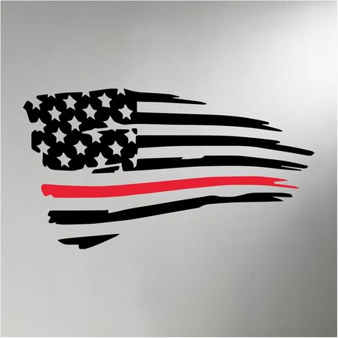 American Flag Decal White Patriotic Vinyl Sticker Waterproof for Car Laptop Window Accessories 6 x 3.47 Inches (White) in Saudi Arabia