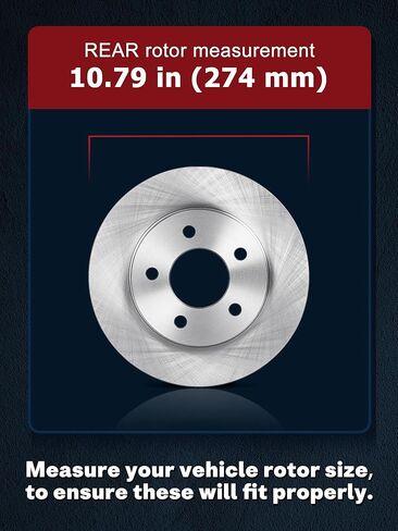 ALLCOMBO 10.79" Rear Brake Rotors for 2014 2015 2016 2017 2018 Subaru Forester, 2012 2013 2014 2015 2016 2017 2018 2019 2020 2021 2022 2023 Impreza, for Subaru XV Crosstrek Brakes Replacement 31605 in Saudi Arabia