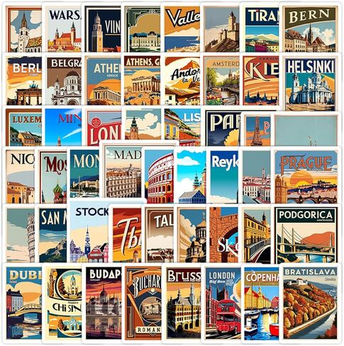 50PCS Cruise Ship Stickers, Nautical Vacation Stickers Relaxing Cruise Travel Sticker Waterproof Vinyl Stickers for Phone Cases, Laptops, Travel Luggage, Journals, Scrapbook, Water Bottle (Cruise) in Saudi Arabia
