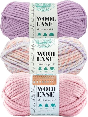Lion Brand Yarn - Wool-Ease Thick & Quick - 3 Skein Assortment (Dollhouse) in Saudi Arabia