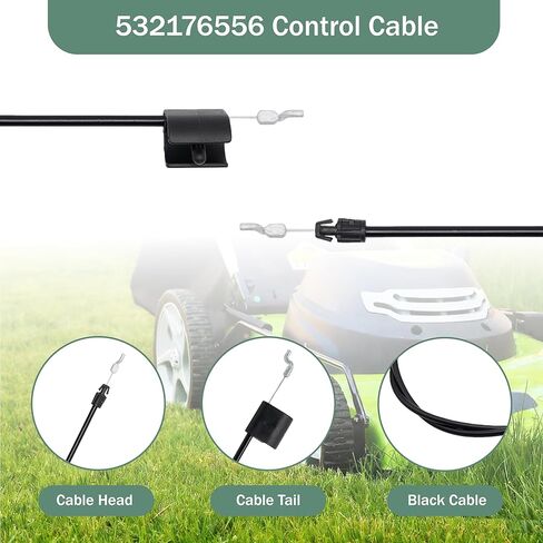 532176556 176556 Engine Zone Control Cable for Craftsman 532162778 162778 Husqvarna Poulan Weed Eater 180817 Walk Behind Lawn Mowers in Saudi Arabia