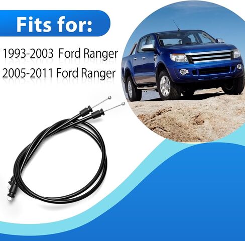 2PCS Door Latch Release Cable Fits for 1993-2003 2005-2011 Ford Ranger Replace F37Z10221A00A Front Left and Right Side in Kuwait