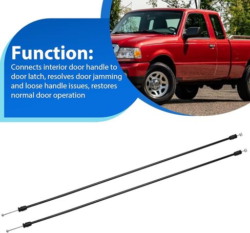 2PCS Door Latch Release Cable Fits for 1993-2003 2005-2011 Ford Ranger Replace F37Z10221A00A Front Left and Right Side in Kuwait