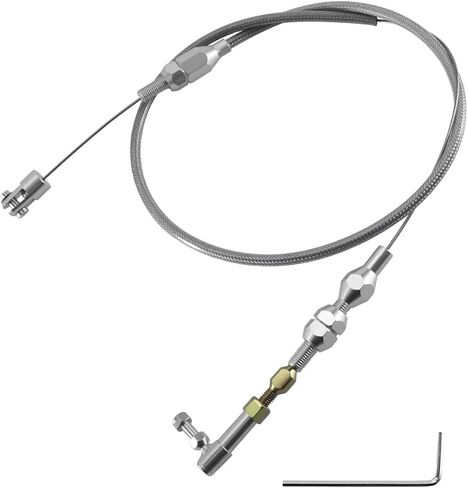 24'' Throttle Cable Kit Replace XTC-1000HT with Black Fittings and Black Stainless Steel Housing in Saudi Arabia