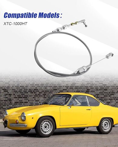 24'' Throttle Cable Kit Replace XTC-1000HT with Black Fittings and Black Stainless Steel Housing in Saudi Arabia