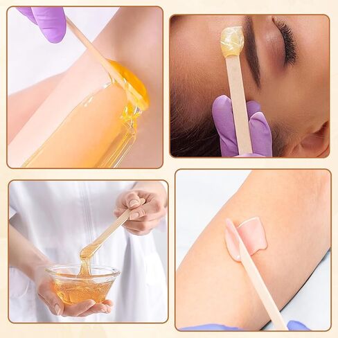 1500 Pcs 4.5 Inch Natural Wood Craft Sticks, Food Grade Popsicle Sticks with Smooth Rounded Edges, Ice Cream Sticks, DIY Crafts, Hair Removal and Waxing Supplies in Saudi Arabia