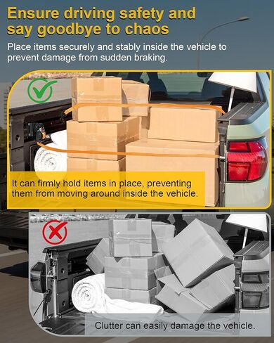 Dual-Pivot Retractable Truck Bed Ratchet Straps for Ford F150, Compatible with 2015-2025 Ford F-150 F250 F350 F450 (2Pcs) in Saudi Arabia