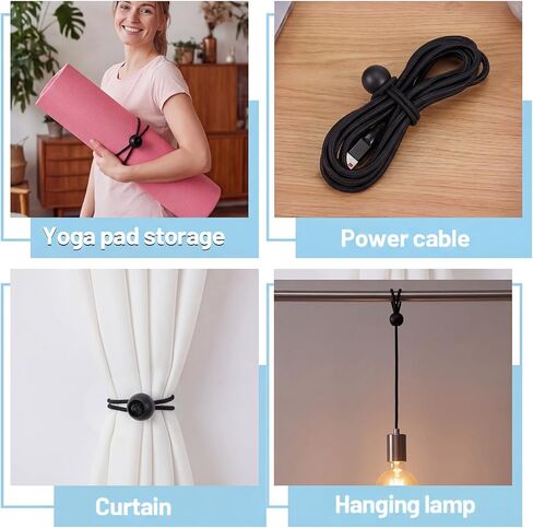 100 Pcs 4 Inch Ball Bungee Cords Tarp Tie Downs Heavy Duty Outdoor Bungee Balls with Hooks for Camping Canopy Shelter Tent Poles UV Resistant Elastic Straps in Kuwait