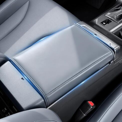 Custom Fit for New 2026 Toyota RAV4 Center Console Armrest Cover, Premium Leather Middle Console Lid Cover Pad Protector Elbow Arm Rest Covering Car (Blackish-Gray) in Saudi Arabia