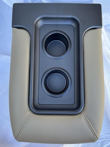1995-1999 C & K1500 2500 3500 Center Console Middle Top Storage lid with Cup Holders arm Rest Complete Replacement Assembly Tan Beige in Saudi Arabia