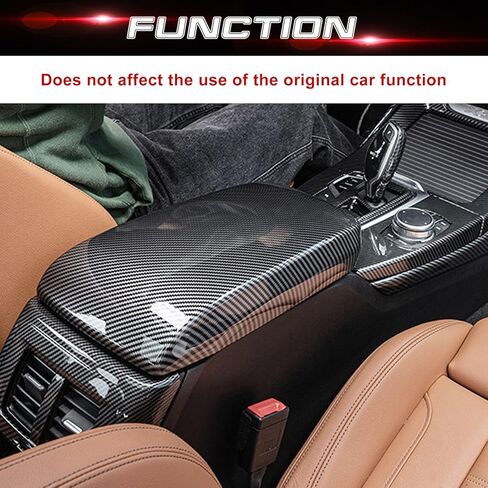 x xotic tech Car Interior Center Armrest Box Cover, Carbon Fiber Pattern Console Storage Box Protect Covers Trim Accessories Compatible with BMW X3 G01 2018-2024, X4 G02 2019-2024 in Kuwait