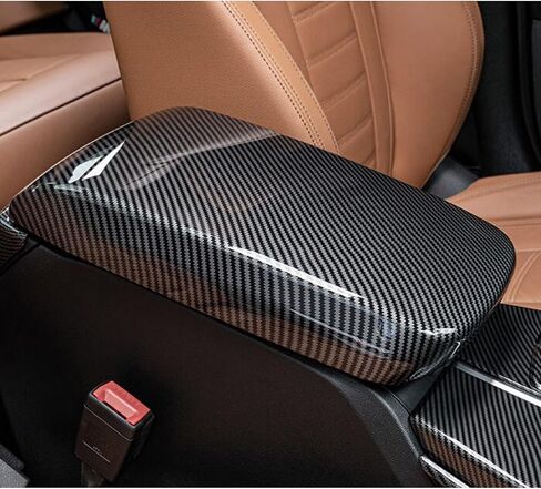 x xotic tech Car Interior Center Armrest Box Cover, Carbon Fiber Pattern Console Storage Box Protect Covers Trim Accessories Compatible with BMW X3 G01 2018-2024, X4 G02 2019-2024 in Kuwait