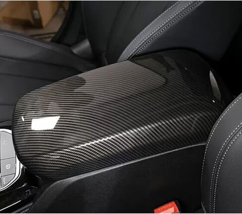 x xotic tech Car Interior Center Armrest Box Cover, Carbon Fiber Pattern Console Storage Box Protect Covers Trim Accessories Compatible with BMW X3 G01 2018-2024, X4 G02 2019-2024 in Kuwait
