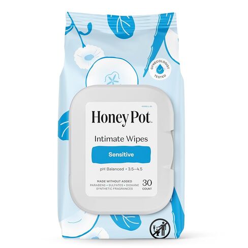 Honey Pot - Feminine Wipes - Daily PH Balancing, Fragrance & Sulfate Free Wipes for Intimate Parts, Body, or Face - Hygiene Products - Cooling 30 ct in Kuwait