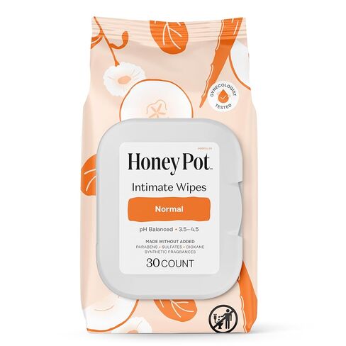 Honey Pot - Feminine Wipes - Daily PH Balancing, Fragrance & Sulfate Free Wipes for Intimate Parts, Body, or Face - Hygiene Products - Cooling 30 ct in Kuwait