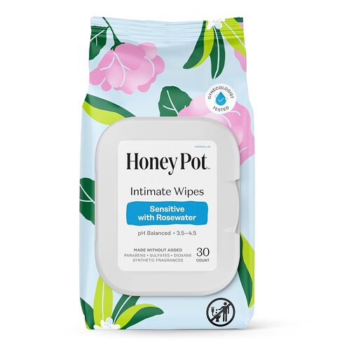 Honey Pot - Feminine Wipes - Daily PH Balancing, Fragrance & Sulfate Free Wipes for Intimate Parts, Body, or Face - Hygiene Products - Cooling 30 ct in Kuwait