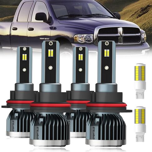 For 2013-2018 Dodge Ram w/o projector 1500 2500 3500 light Bulbs, 9005 High Beam H11 Low Beam 9145 Fog Light Turn signal Lights Combo, 8-Pack in Kuwait