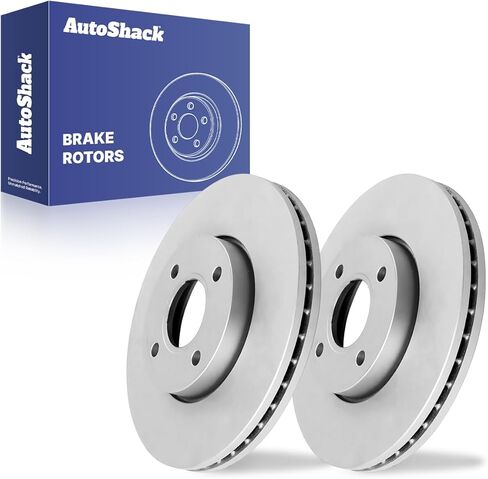 دوارات فرامل أمامية من AutoShack لسيارة Ford، Focus 2005-2007، FWD L4 2.0L 2.3L - مطلية - ArmorStop - 10.94 بوصة (278 مم)، 4 عروات in Kuwait