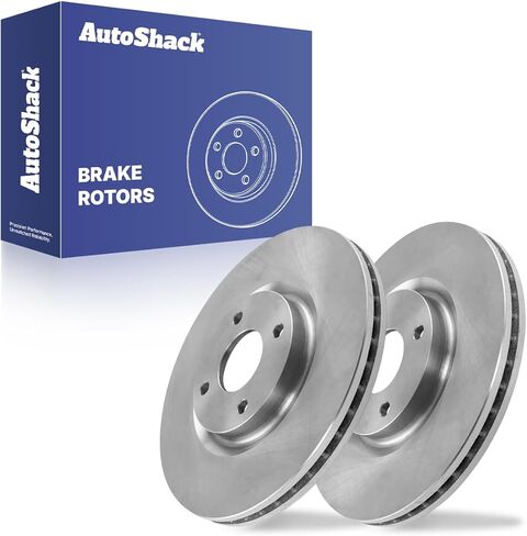 دوارات فرامل أمامية من AutoShack لسيارة Ford، Focus 2005-2007، FWD L4 2.0L 2.3L - مطلية - ArmorStop - 10.94 بوصة (278 مم)، 4 عروات in Kuwait