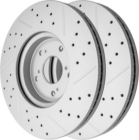 Disc Brake Rotor Front Drilled and Slotted Vented Rotors for Honda Cr-V 2017 2018 2019 /Cr-V 1.5L 2020/ Honda Cr-V Gas Engin 2021 2022 2023 in Saudi Arabia