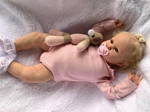 Zero Pam Lifelike Reborn Baby Dolls Toddler Blonde Hair Girl 24 Inch Real Life Baby Dolls that Look Real Reborn Babies Realistic Babies Doll Soft Newborn Doll for Kids in Saudi Arabia