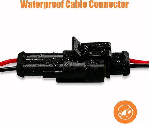 10Pcs Car Waterproof Electrical Connectors, 2 Pin Connector, 16 AWG 2 Wire Connector Male and Female Plug for Car, Truck, Marine and Boat Electrical Wiring in Saudi Arabia