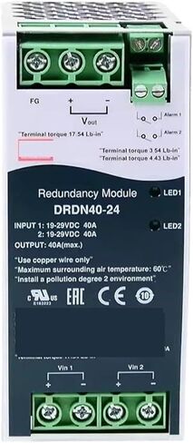 1pcs DRDN40 12V 24V 48V DC 40A DIN Rail Type Power Supply Redundancy Module Power(DRDN40-12 12V) in Saudi Arabia